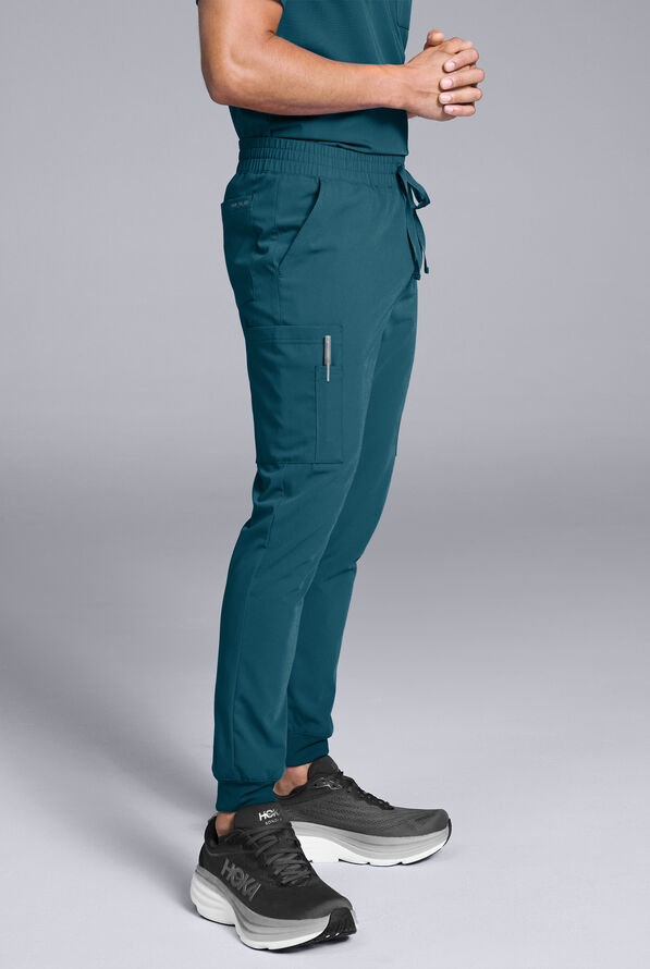 Pantal&oacute;n m&eacute;dico Hypothesis S-R Shift Ready estilo jogger con 8 bolsillos para hombre - Caribbean Blue - 5