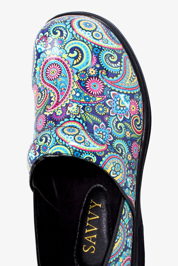 Savvy Women's Brandy Paisley 2 Nursing Clogs - null - 2