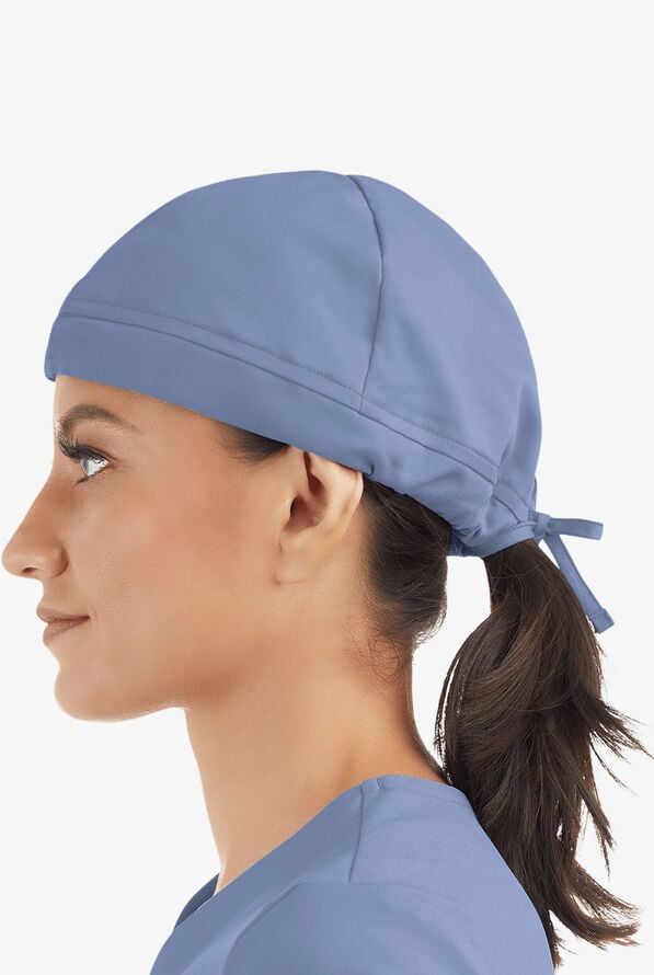 Advantage By Butter-Soft Unisex Drawstring STRETCH Scrub Hat - Ceil Blue - 3