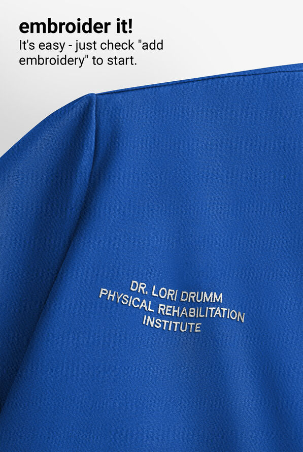 Cherokee Achieve Women's 3-Pocket  STRETCH Tunic V-Neck Knit Scrub Top - Royal - 4