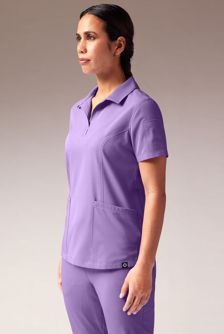 Hypothesis A-S All Situation Women’s 3-Pocket Polo Neck Scrub Top