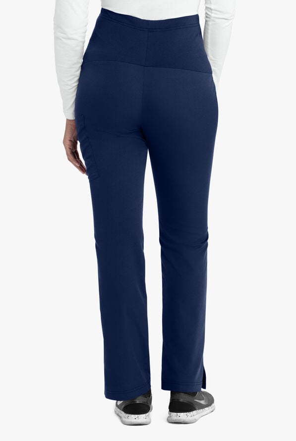 Grey's Anatomy by Barco Women's 1-Pocket Maternity Knit Waist Cargo Scrub Pants - Indigo - 2