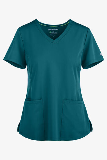 Blusa m&eacute;dica HH Works by Healing Hands Monica con cuello en V y 4 bolsillos para mujer