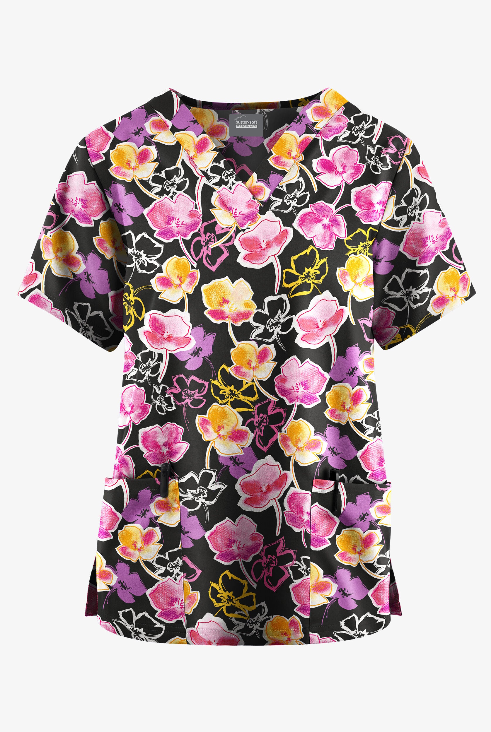 Butter-Soft Originals Spring Poppies Pewter Women's 2 Pocket Classic ...