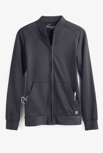 Butter-Soft STRETCH Women's 2-Pocket Technical Knit Zip Front Scrub Jacket