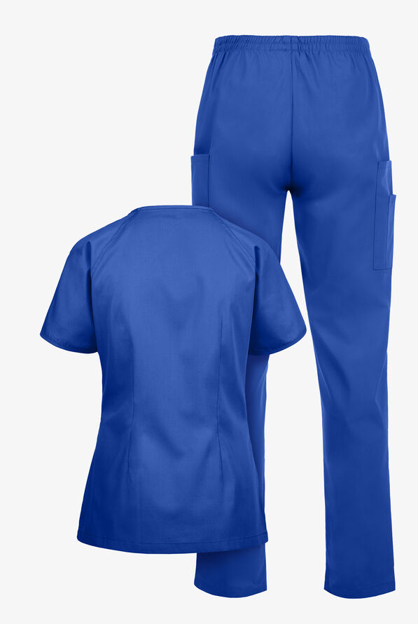 Strictly Scrubs Women's Classic Scrub Set - Royal - 4