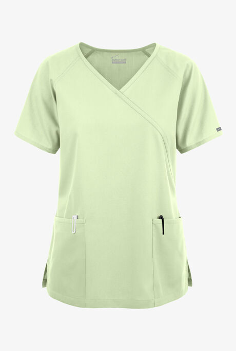 Butter-Soft Originals Women's 3-Pocket Mock Wrap Scrub Top