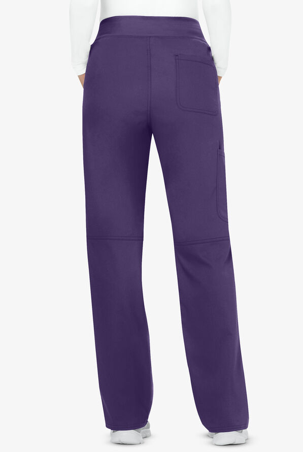 Cherokee Workwear Revolution Women's 4-Pocket STRETCH Pull-On Cargo Scrub Pants - Grape - 3
