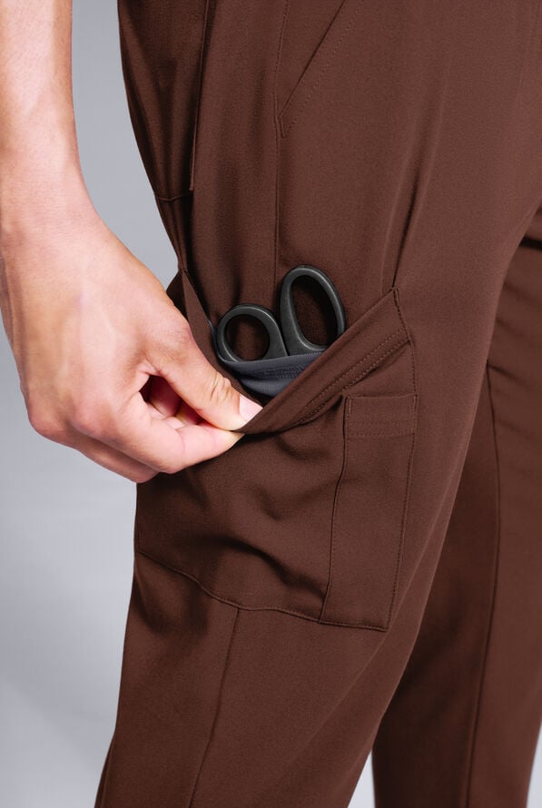 Hypothesis S-R Shift Ready Men's 8-Pocket Straight Leg Cargo Scrub Pant - Bitter Chocolate - 3