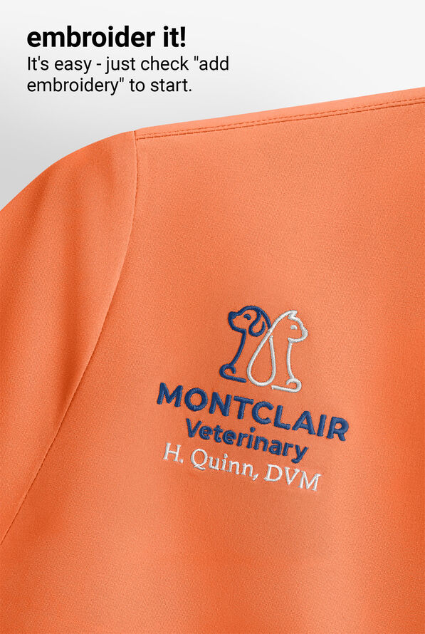 Tafford Active STRETCH Women's 5-Pocket Jogger Scrub Set - Coral Sunset - 4