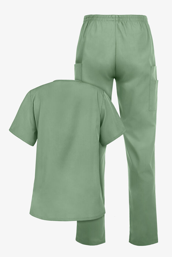 Strictly Scrubs Women’s 6-Pocket Scrub Set - Seaspray - 2
