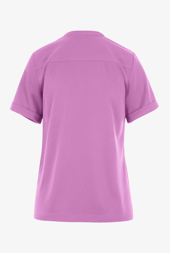 HH Works by Healing Hands Macy Women's 1-Pocket STRETCH Mandarin Collar Tuck In Scrub Top - Meta Mauve - 2