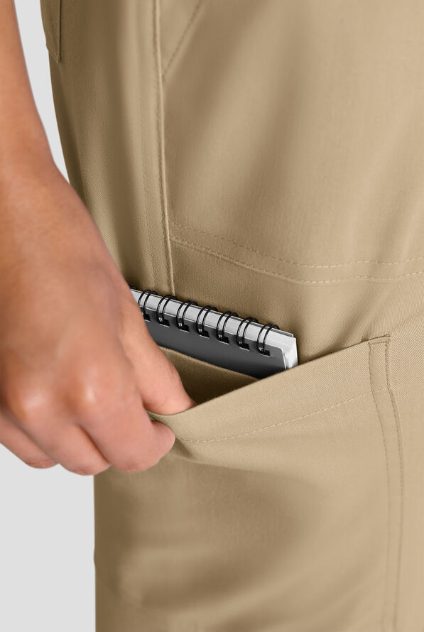 Butter-Soft STRETCH FLXTEK+ Women's 8-Pocket Straight Leg Cargo Scrub Pants - Golden Sand - 5