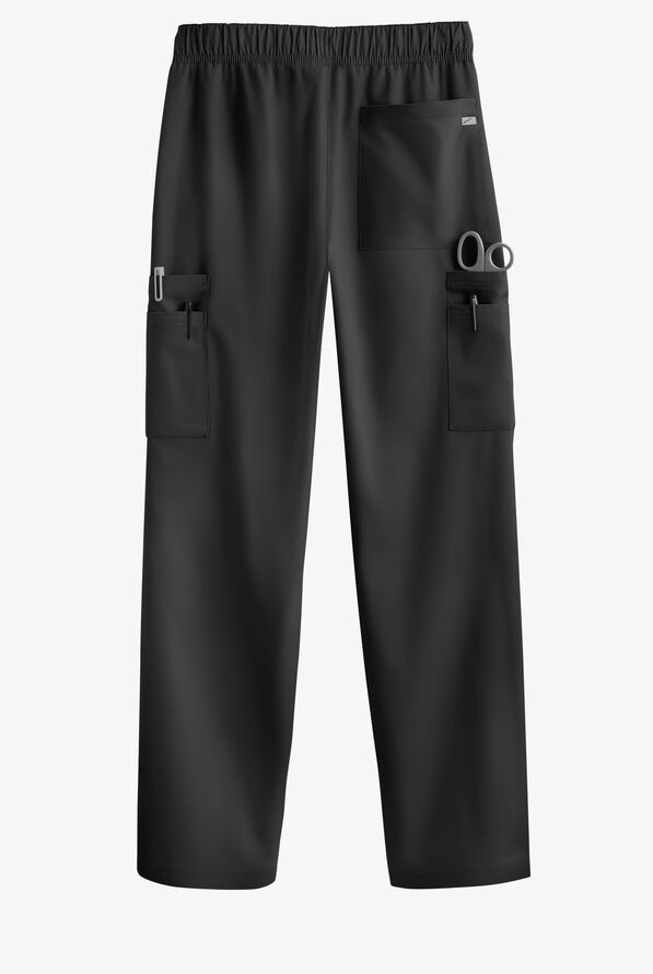 Butter-Soft Originals Men's 9-Pocket Straight Leg Cargo Scrub Pants - Black - 3