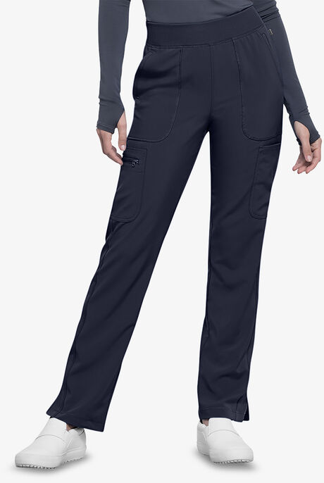 Infinity Women's 6-Pocket STRETCH Rib-Knit Waistband Cargo Scrub Pants