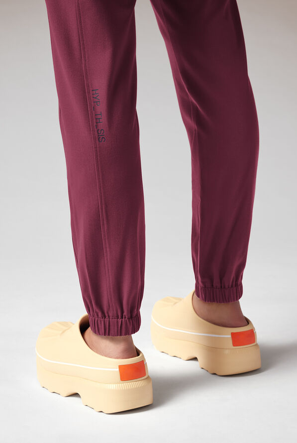 Hypothesis Cache Women’s 6-Pocket Jogger Scrub Pant - Wine - 5