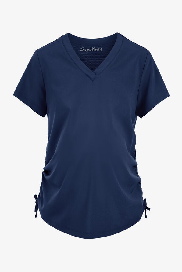 Easy STRETCH Tori Women's Cooling Knit Back Maternity Scrub Top - Navy - 1