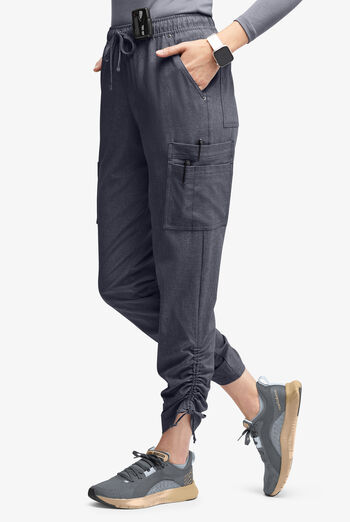 Pantalón médico Easy STRETCH Halle estilo jogger con piernas fruncidas y 11 bolsillos para mujer