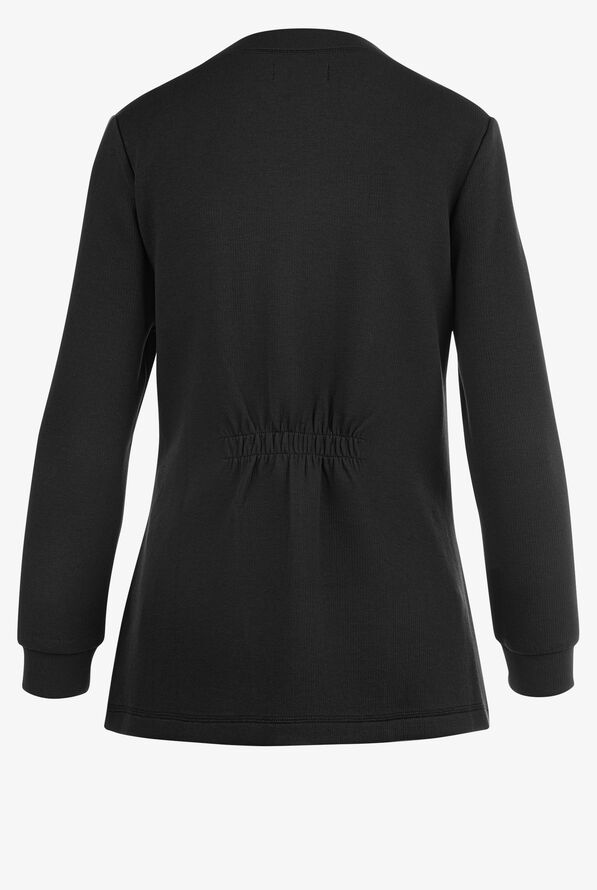 Cardigán médico koi Essentials Clarrisa  STRETCH con cuello en V y 2 bolsillos para mujer - Black - 2