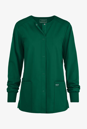 Chaqueta m&eacute;dica Cherokee Workwear Professionals con botones a presi&oacute;n y 3 bolsillos para mujer