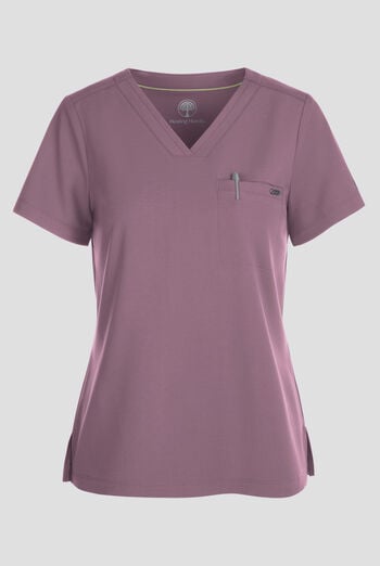 Healing Hands Quest Women's 1-Pocket STRETCH Tuck In V-Neck Scrub Top