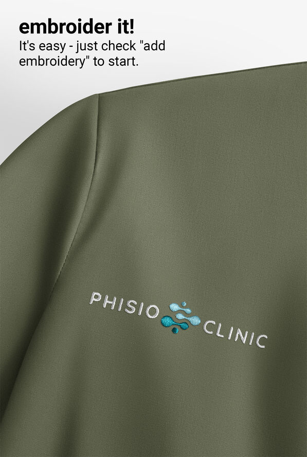 Zavate Ava Therese Piper Women's 2-Pocket STRETCH Dolman Sleeve Mandarin Collar Scrub Top - Olive - 4