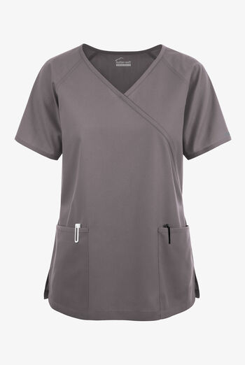 Butter-Soft Originals Women's 3-Pocket Mock Wrap Scrub Top
