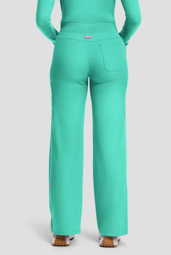 Med Couture Amp Women's 5-Pocket STRETCH High-Rise Wide Leg Cargo Scrub Pant - Mint Condition - 4