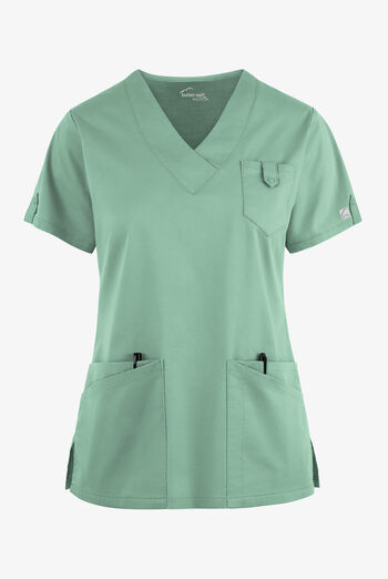 Butter-Soft STRETCH Women's 6-Pocket V-Neck Scrub Top