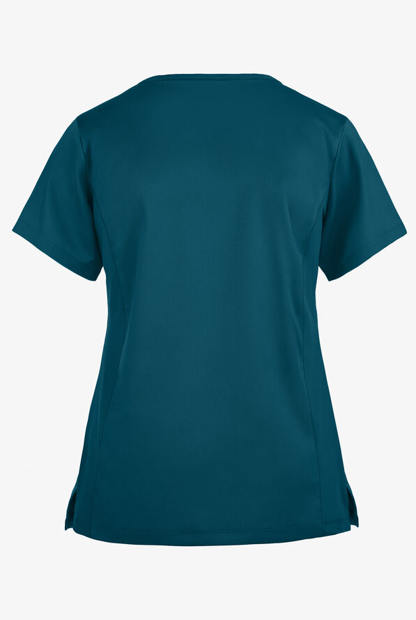 Maevn Matrix Women's Mock Wrap Scrub Top, Stretchy Scrubs