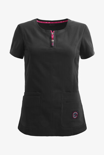 Blusa m&eacute;dica koi Lite&trade; Serenity STRETCH con cremallera doble y 4 bolsillos para mujer