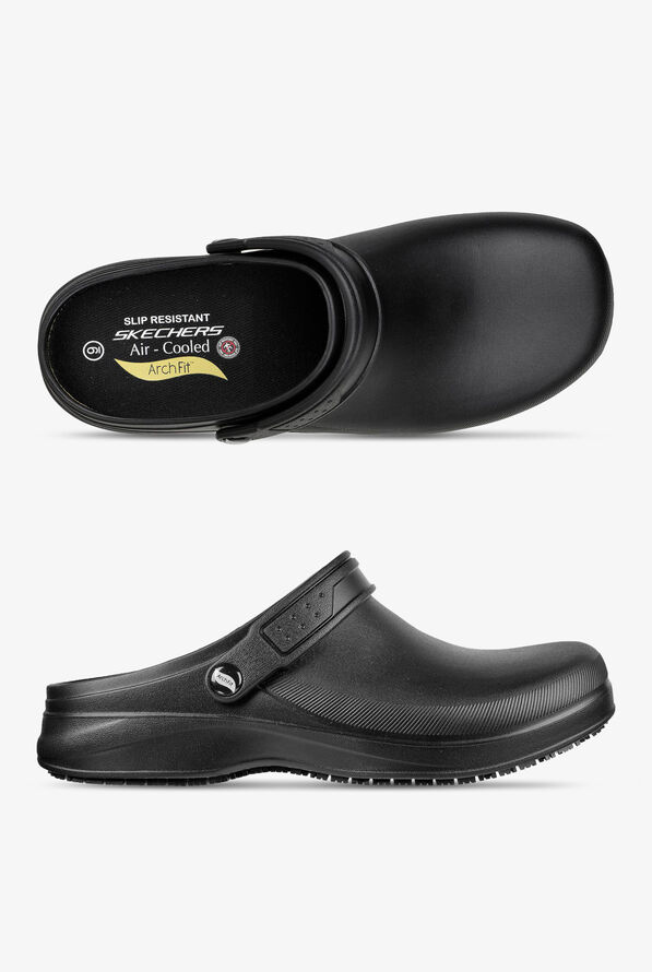 Skechers Work Men's Riverbound Arch Fit SR Clogs - Black - 1