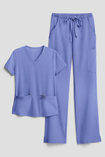 Easy STRETCH Women's 8-Pocket Scrub Set