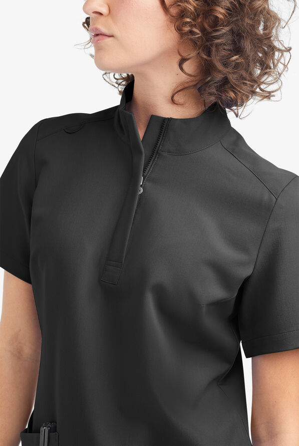 Blusa m&eacute;dica Movement by Butter-Soft con cremallera y 6 bolsillos para mujer - Black - 3
