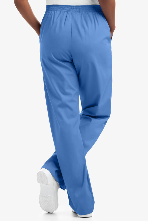 Pantal&oacute;n m&eacute;dico Butter-Soft Core by UA&trade; Petite con cintura el&aacute;stica y 2 bolsillos para mujer - Ceil Blue - 2