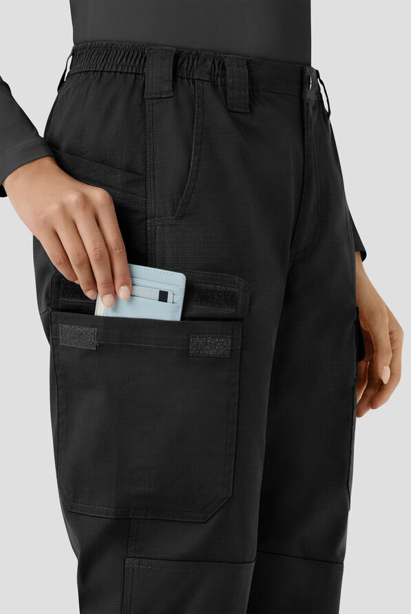 Pantal&oacute;n m&eacute;dico Carhartt FLD & RSCU STRETCH de tejido ripstop estilo cargo con 9 bolsillos para mujer - Black - 3
