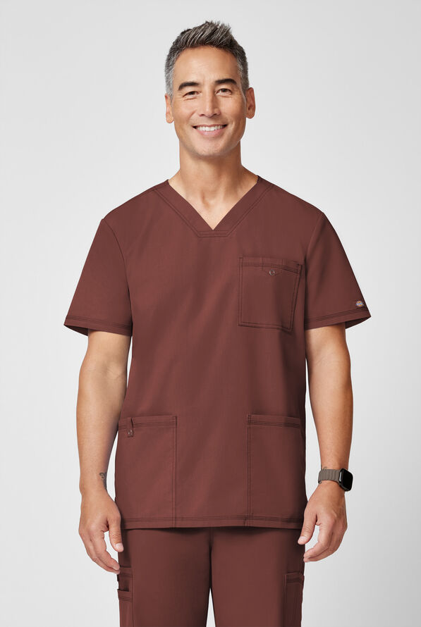 Dickies Forge Men's 3-Pocket V-Neck Scrub Top - Terrain - 3