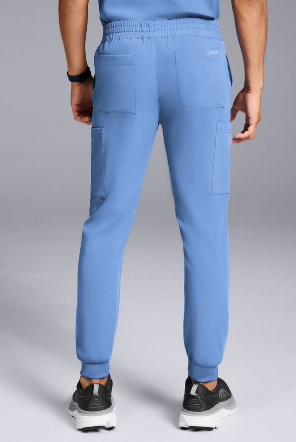 Conjunto de uniforme m&eacute;dico Hypothesis S-R Shift Ready estilo jogger con cuello en V para hombre - Ceil Blue - 4