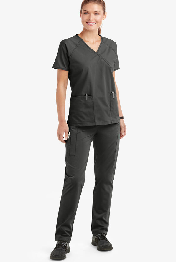 Strictly Scrubs Women's Classic Scrub Set - Pewter - 2