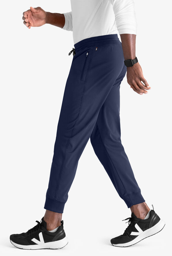 Grey's Anatomy by Barco Spandex STRETCH Murphy Men's 5-Pocket Cargo Jogger Scrub Pants - Indigo - 2