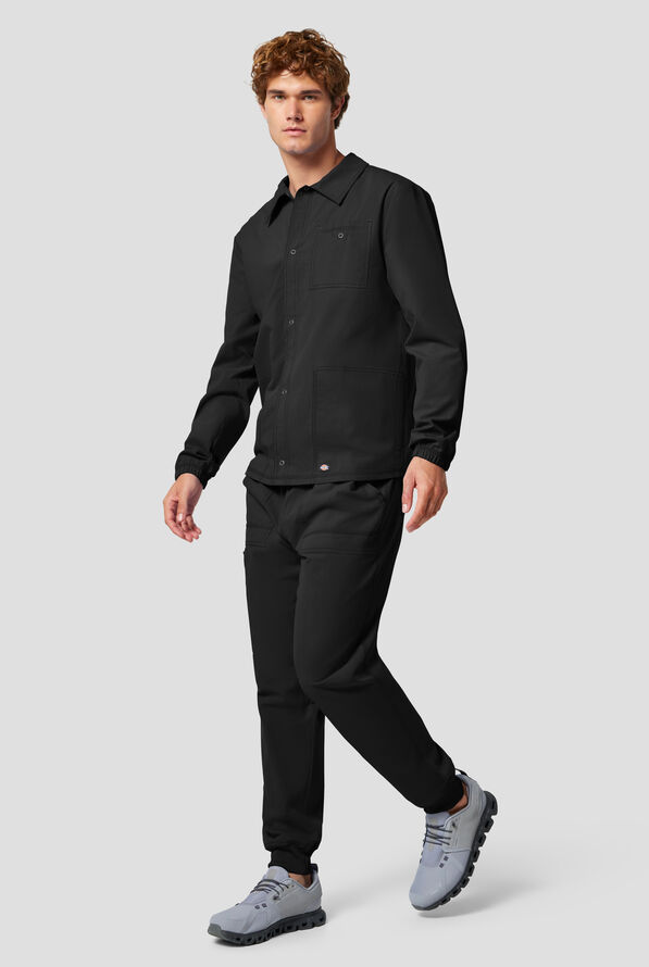 Dickies Forge Men's 3-Pocket Snap Front Scrub Jacket - Black - 3