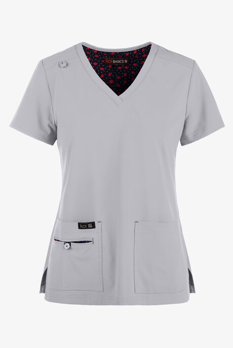 koi Basics Becca Women's 4-Pocket STRETCH V-Neck Scrub Top