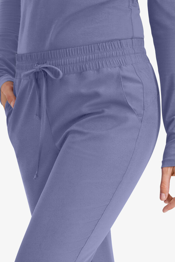 Skechers by Barco Theory Women's 4-Pocket STRETCH Cargo Jogger Scrub Pants - Ceil Blue - 3