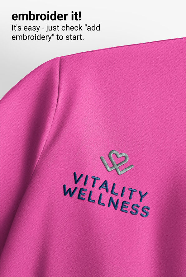 Wink Renew Women's 7-Pocket STRETCH V-Neck Cargo Jogger Jumpsuit - Raspberry - 6