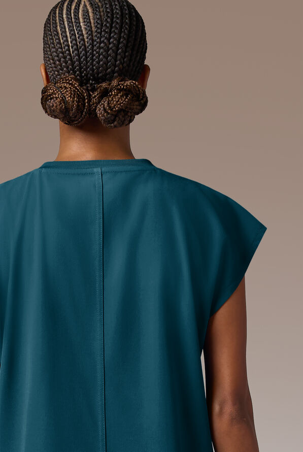 Blusa m&eacute;dica Hypothesis DM Crew de corte holgado con mangas dolm&aacute;n y 2 bolsillos para mujer - Caribbean Blue - 5