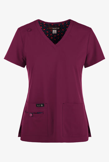 Blusa m&eacute;dica koi Basics Becca con cuello en V y 4 bolsillos para mujer