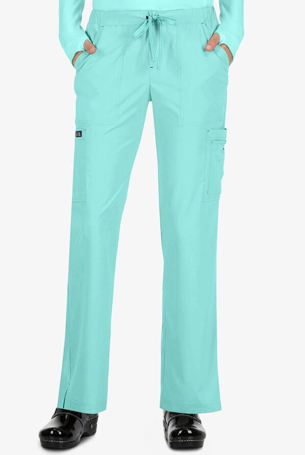 Pantalón médico koi Basics Holly petite estilo cargo con 8 bolsillos para mujer - Fresh Mint - 1