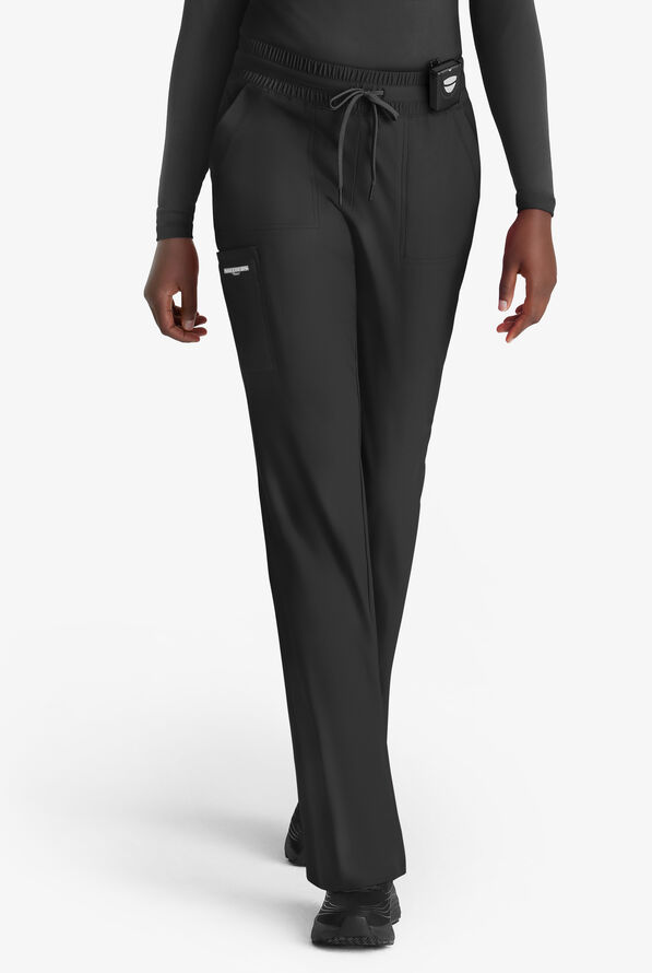 Skechers by Barco Slip-ins Reach Women's 4-Pocket STRETCH Slim Cargo Straight Leg Scrub Pants - Black - 1
