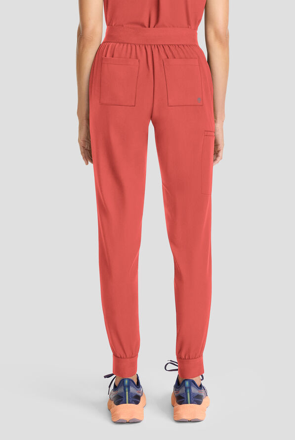Healing Hands Quest Women's 5-Pocket STRETCH Drawstring Jogger Scrub Pant - Warm Sunrise - 4