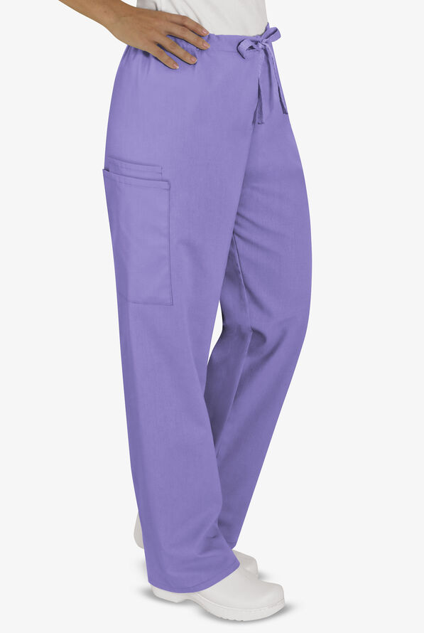 UA Best Buy Scrubs Unisex 3-Pocket Drawstring Pant - Dark Lilac - 4